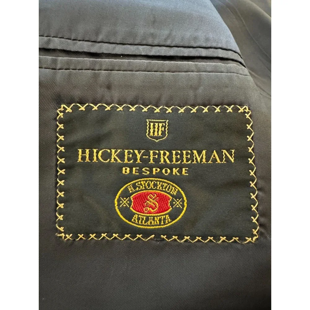 VTG Hickey Freeman Loro Piana Wool Sport Coat Men 41S‎ Herringbone Jacket Blazer